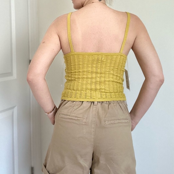 Sweater Knit Textured Cami with Tie Front Detail - Picture 5 of 8